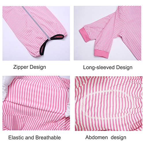 Pijama de una Pieza para Perros Grandes y medianos para la pérdida de Cabello, alergias, antifugas, protección de heridas, Alternativa de Cono (XL, Rosa)