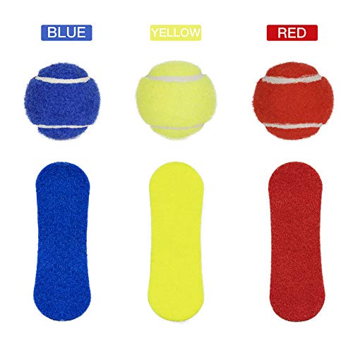 PIKASEN Pelotas de tenis pequeñas de 3,8 cm para perros – Juguete para gatos 3 colores y paquete de 12 mini pelotas de tenis para perros pequeños