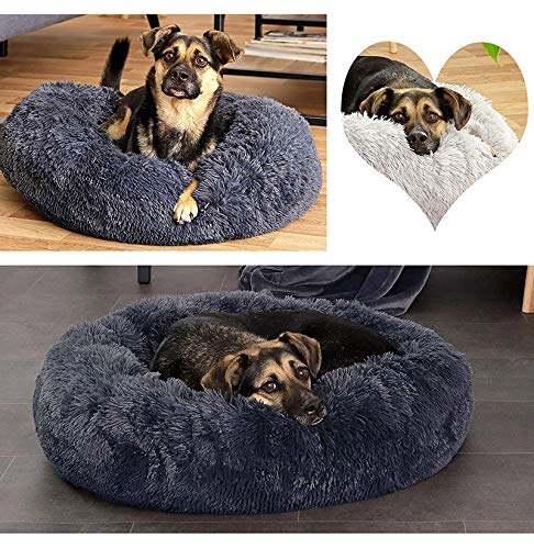 ping bu - Cama para perros, cojín de felpa extragrande y ortopédico para calmar a perros grandes, medianos y pequeños, lavable, varias medidas