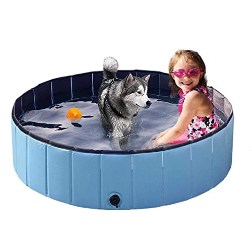 Piscina para Perros - Piscina Perros y Gatos Bañera Plegable PVC Antideslizante y Resistente al Desgaste,Juguetes de Bañera para Niños Mascotas Uso Interior Al Aire