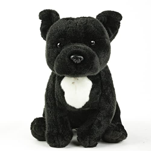 Pitbull / American Staffordshire Terrier - Perro de peluche (30 cm), color negro