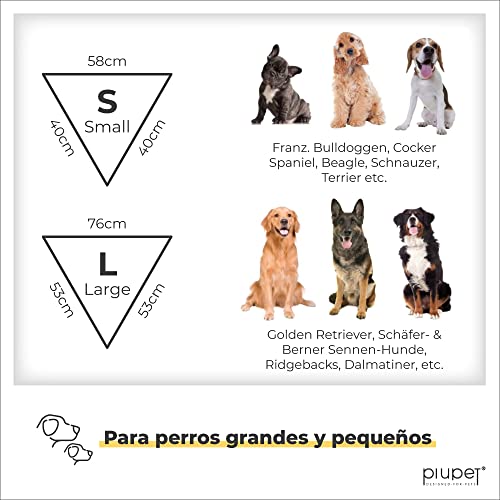 PiuPet® Bandanas para Perros (Large) - Set de 2 Bandanas para Perros - Bandanas con Estilo para Perros Grandes y pequeños - Ropa y Accesorios para Perros