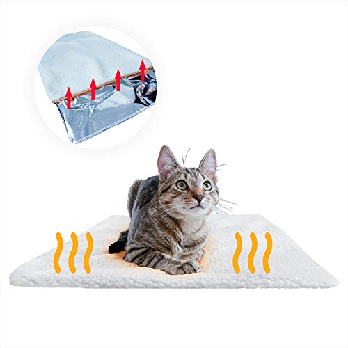 PiuPet® Manta térmica para Gatos & Perros, Autocalentado - sin Electricidad y baterías, Cojín de Calor, Innovador e ecológico (60x45cm, para Gatos)