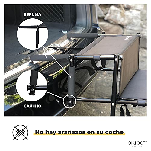 PiuPet® Rampa para Perros Grandes y pequeños - Cargable hasta 80 kg - Utilizable para Todos los vehículos - Escaleras para Perros Plegables