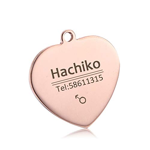 Placas Para Perros Accesorios de cuello de perro de acero inoxidable Accesorios para perros personalizados Perro Gato ID Nombre de etiqueta Teléfono Grabado gratis Múltiples idiomas Chapas Para Perros