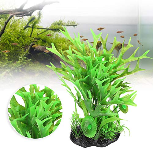 Plantas de simulación de acuario, simulación artificial de acuario Planta verde Tanque de peces Ornamento de plantas hidropónicas acuáticas artificiales para caja de orugas Tanque de peces Tortuga Tan