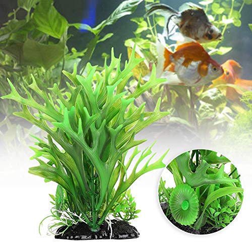 Plantas de simulación de acuario, simulación artificial de acuario Planta verde Tanque de peces Ornamento de plantas hidropónicas acuáticas artificiales para caja de orugas Tanque de peces Tortuga Tan