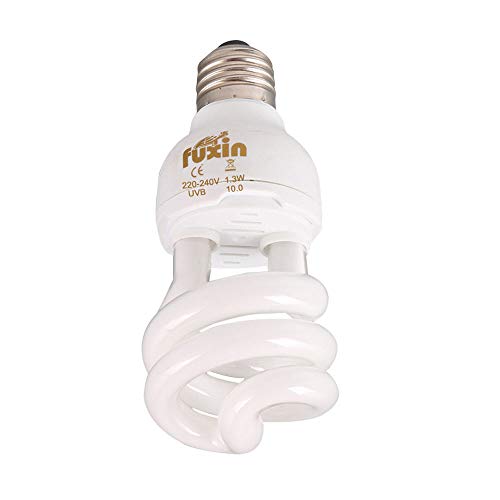 POFET Lámparas ahorradoras de energía Bombilla UVB, compacta en espiral de 13 vatios UVB 10 Bombilla de luz para reptiles apta para reptiles / serpientes / lagartos / insectos / tortugas