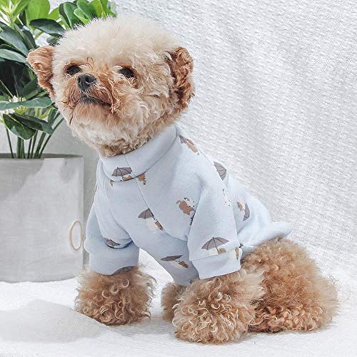 PONNMQ Dulce Ropa para Perros para Perros pequeños Shih Tzu Yorkshire Hoodies Sudadera Soft Puppy Dog Cat Disfraz Ropa, Azul Totoro, L-16