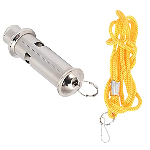 POPETPOP 3 Piezas de Acero Inoxidable Mascota Loro Pájaros Entrenamiento Aleación Silbato Control De Corteza Perro Silbato con Cordón para Loros Paloma Herramienta de Entrenamiento de