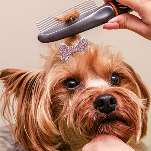 POPETPOP 5 Pinzas para El Pelo de Perro Mascota de Diamantes de Imitación Horquillas para El Pelo de Perro con Forma de Hueso Clips de Cocodrilo para El Pelo de Perro Accesorios