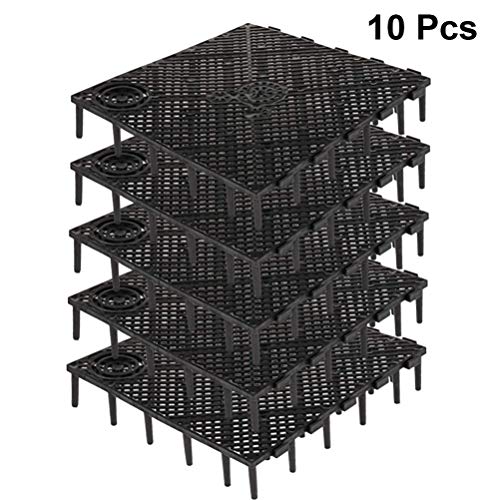 POPETPOP Acuario Bottom Grid-20 Pack Panel de aislamiento de depósito de peces dividido la bandeja de separación para filtro de acuario inferior (negro)