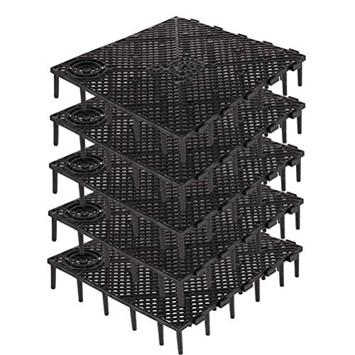 POPETPOP Acuario Bottom Grid-20 Pack Panel de aislamiento de depósito de peces dividido la bandeja de separación para filtro de acuario inferior (negro)