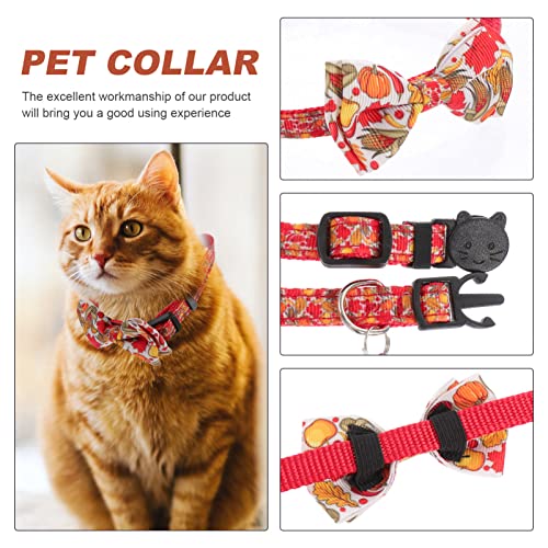 POPETPOP Cuello de Perro de Cosecha de Otoño de Acción de Gracias con Pavo de Pavo Y Collar de Calabaza para Pequeños Perros Grandes Mascotas para Perros Perritos