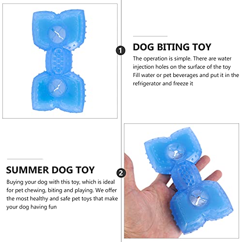 POPETPOP Juguete de Mordedor Refrigerado para Mascotas Mordedor Refrigerado de Verano para Perros Juguete con Forma de Hueso para Limpiar Los Dientes