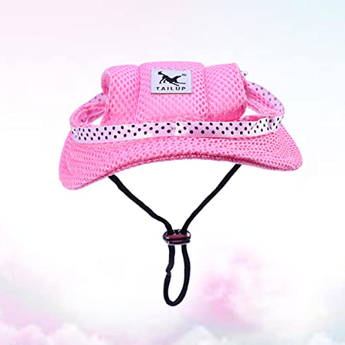 POPETPOP Sombreros para Perros con Agujeros Es La Oreja Sombrero de Visera para Perro Gorra de Porosa de Malla para Perros Pequeños de Peluche Pug Chihuahua