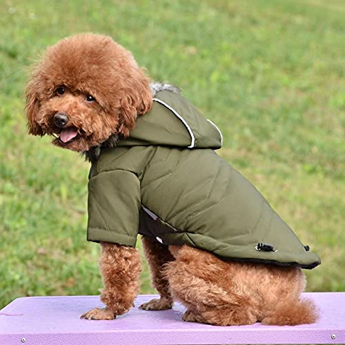 Poseca Abrigos para Perros pequeños Abrigo de Invierno Impermeable para Perros Abrigo con Capucha para Perros pequeños Ropa de Yorkshire Yorkshire Abrigos para Perros para Perros pequeños y medianos