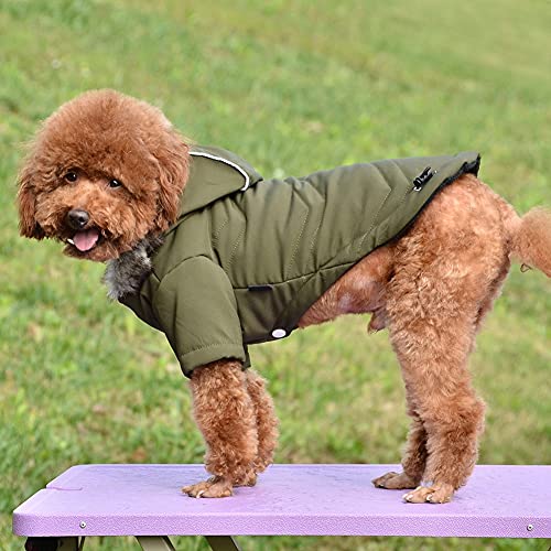 Poseca Abrigos para Perros pequeños Abrigo de Invierno Impermeable para Perros Abrigo con Capucha para Perros pequeños Ropa de Yorkshire Yorkshire Abrigos para Perros para Perros pequeños y medianos