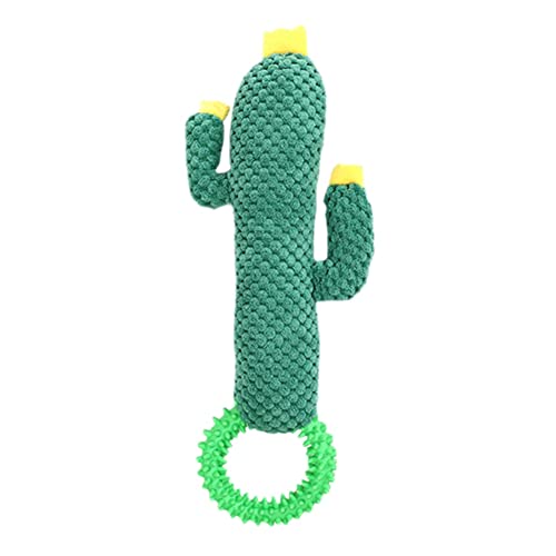 Poseca Juguetes para Perros con chirridos de Cactus, Juguetes para Masticar Perros, Juguetes interactivos pequeños para el aburrimiento, Juguetes de Peluche de Cactus con chirridos