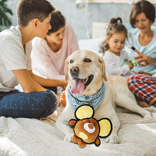 Povanjer Juguetes de peluche para perros | Juguetes interactivos con oso elefante para perros | Lindo peluche peluche chirriante juguete para perros grandes y pequeños oso elefante