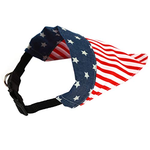 PRETYZOOM USA bandera perro bandana con hebilla julio 4. Toalla de mano con forma de triángulo, tamaño S