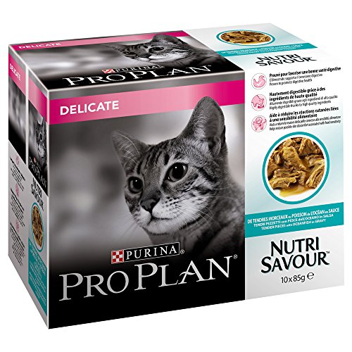 PRO PLAN CAT pienso húmedo saborear 850gr pescado delicados Comida mojado gato