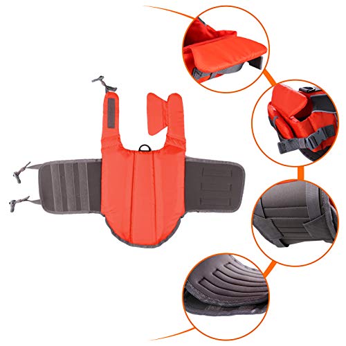 PROTAURI Chaleco Salvavidas para Perros, Chalecos Salvavidas Ajustables para Perros para Chaleco de Seguridad en el Agua con Chaleco de Seguridad con asa de Rescate para Piscina (Naranja - XS)