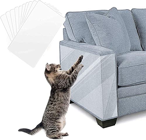 Protector de Muebles Gatos, 6 Piezas Muebles Protección, Transparente Autoadhesivas Contra Arañazos Gato Protector, Protector Arañazos Sofá, Protector de Muebles para Sofá, Alfombra, Puertas (B)