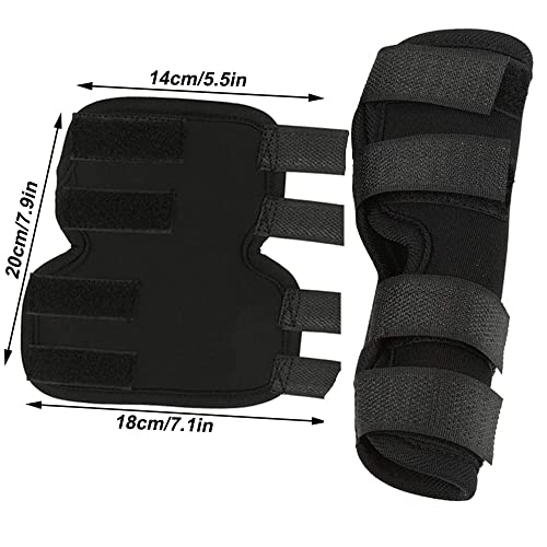 Protector de pata de perro, 1 Par Protector de pierna mascota, Perro Protectores de muñeca para, Rodilleras para perro, Urdimbre Para Perros Con Artritis, Negro(L)