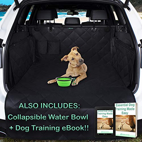 Protector Maletero de Coche para Perros con protección de Parachoques - Funda Resistente con 4 Capas - Cubre Maletero Impermeable y Antideslizante - Ajuste Universal para Maletero Hatchback o SUV