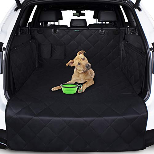 Protector Maletero de Coche para Perros con protección de Parachoques - Funda Resistente con 4 Capas - Cubre Maletero Impermeable y Antideslizante - Ajuste Universal para Maletero Hatchback o SUV