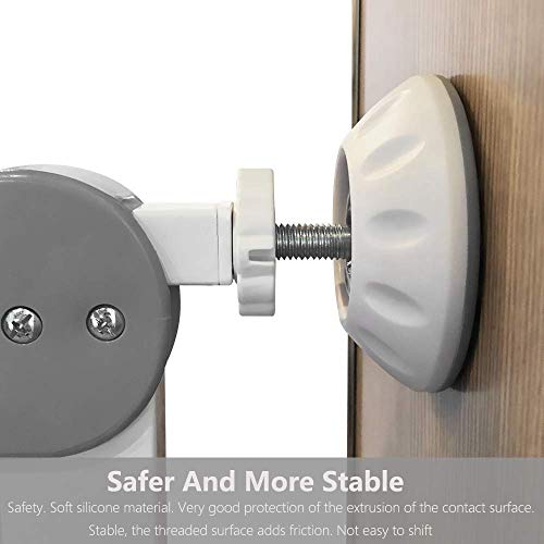 Protector para pared, Bebé Seguridad Pared Almohadillas Protectores, Presión Pared Ahorrador para Puertas, Puerta Fácil de Instalar, Sin Daños Para Paredes, No se Requieren Tornillos(Set de 4)