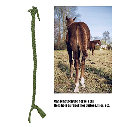 Protector Trenzado de Cola de Caballo, Resistente Y Hermoso Abrigo de Cola de Caballo Personalizado de Poliéster para Suministros Ecuestres(verde)