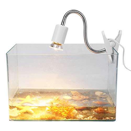 Pssopp 1 Unidad Nueva 25 W / 50 W 220-240 V luz de calefacción para Tomar el Sol lámpara de Calor Accesorio para lámpara de Calor de Acuario para Reptiles Lagarto Tortugas(50W)