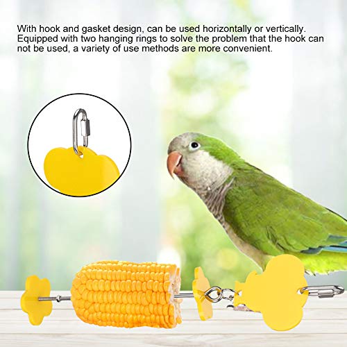 Pssopp Brocheta de Comida para Loros Acrílico para Tratar de Aves Fruta Vegetales Tenedor Alimentador Juguete de forrajeo de Aves para Periquito Cockatiel Conure Cacatúa Animal pequeño