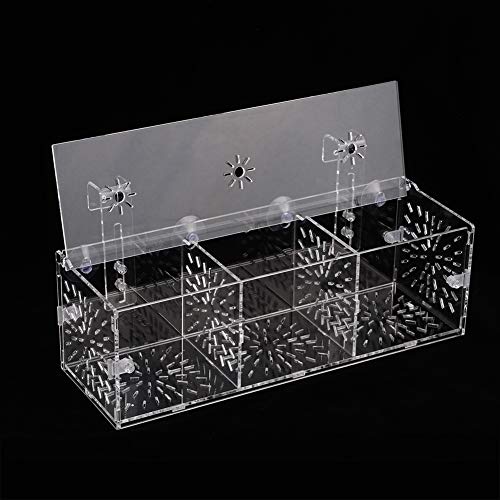 Pssopp Tanque de Peces Cría Caja de Aislamiento Criador Aislador Divisor Hatching Box Acrílico Transparente Acuario Hatchery Incubadora Titular(30CM)