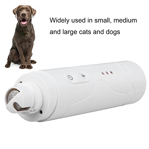 Pulidor de Uñas Eléctrico para Mascotas, Batería de Larga Duración Eficiente, Cortador de Uñas para Perros de bajo Ruido con Luz LED para Gatos para Tiendas de Mascotas