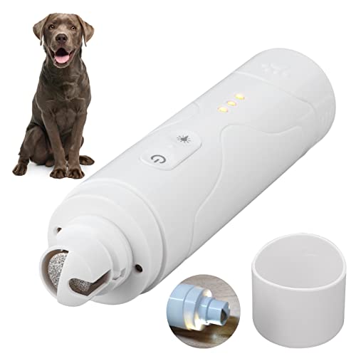 Pulidor de Uñas Eléctrico para Mascotas, Batería de Larga Duración Eficiente, Cortador de Uñas para Perros de bajo Ruido con Luz LED para Gatos para Tiendas de Mascotas