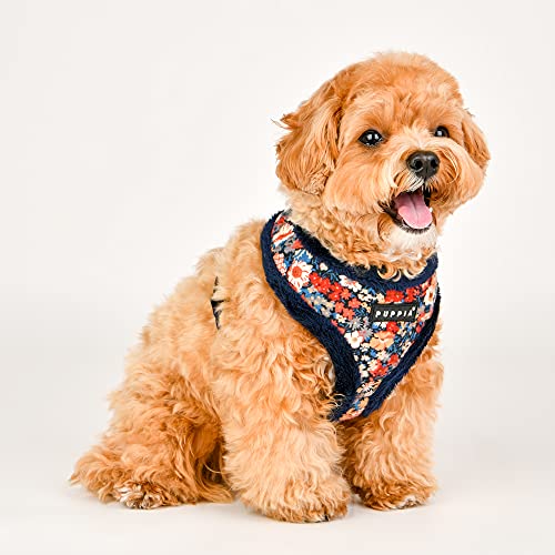 PUPPIA Arnés para Perros pequeños y medianos - Gianni Harness A - Ajustable y cómodo, Azul Marino, M