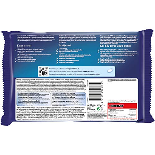 Purina Felix Le Ghiottonerie - Humido de Gato con judías y Zanahorias, Pollo y Tomate, 40 Bolsas de 100 g