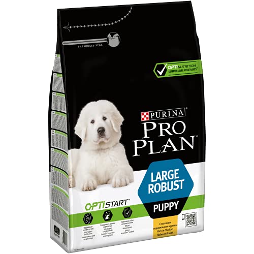 PURINA Pro Plan Comida Seco para Cachorro Grande Robusto con Optistart, Sabor Pollo - 3 Kg