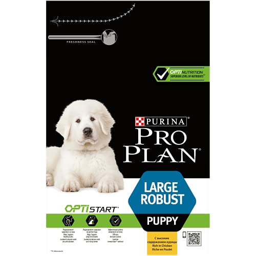 PURINA Pro Plan Comida Seco para Cachorro Grande Robusto con Optistart, Sabor Pollo - 3 Kg