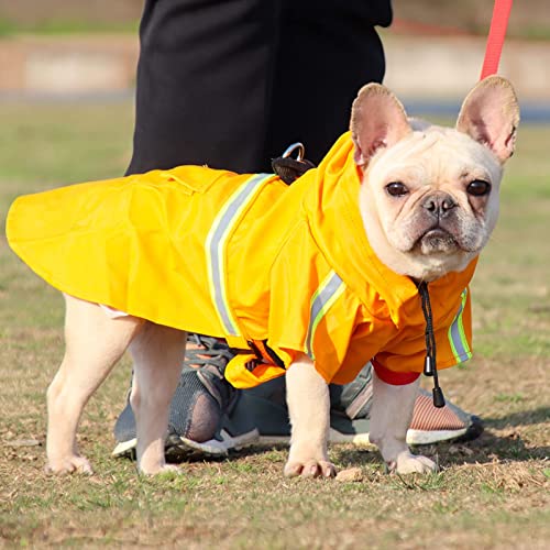 Putybudy Chubasquero para Mascotas Impermeable Grande Reflectante para Perros Tipo de Capa Gorra Chubasquero para Perros Abrigo para Mascotas 5XL