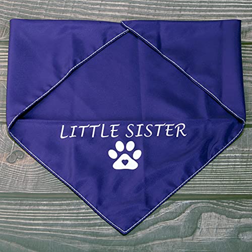 PXTIDY - Pañuelo para perro (2 unidades), diseño con texto en inglés "Big Sister Little Sister", color morado