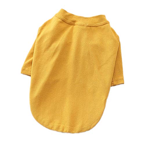 PZSSXDZW Ropa para Mascotas Nueva Camiseta de Moda Transpirable Cómodo y Suave Ropa para Perros,Yellow,XS