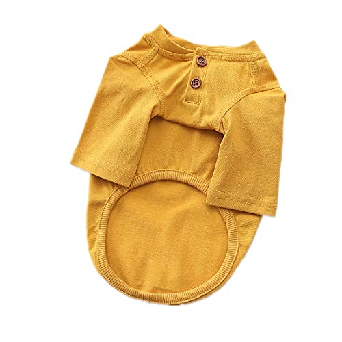 PZSSXDZW Ropa para Mascotas Nueva Camiseta de Moda Transpirable Cómodo y Suave Ropa para Perros,Yellow,XS