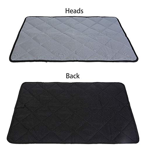 QCWN Alfombrilla de cama para perro y gato, resistente al agua, lavable a máquina, cómoda almohadilla de entrenamiento para orinal de viaje, color gris