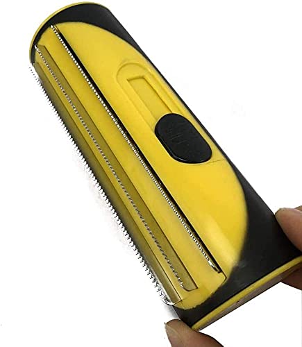 QDY -Rodillo Removedor De Pelo para Mascotas, Cepillo para Perros Y Cepillo para Gatos | Efecto Masaje Y Protección Capilar Superior | Retire El Cepillo De Pelo De Perro,Amarillo