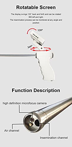 QMZDXH Pistola De Inseminación Visual para Perros Profesionales, Herramientas De Inseminación Artificial para Animales, Endoscopio para Perros, Equipo Veterinario para Kit De Cría Veterinaria