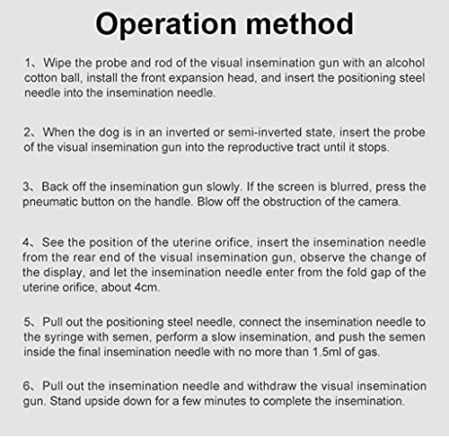 QMZDXH Pistola De Inseminación Visual para Perros Profesionales, Herramientas De Inseminación Artificial para Animales, Endoscopio para Perros, Equipo Veterinario para Kit De Cría Veterinaria